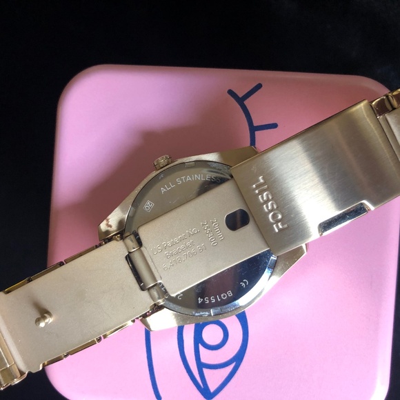 FOSSIL WOMEN’S CHRONOGRAPH WATCH, GOLDTONE, NEW IN BOX, GIFT READY! main image 4